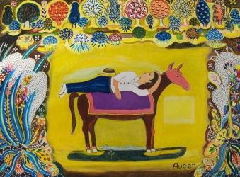 La sieste du cavalier – huile sur toile – 61x46cm
