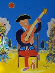 Le guitariste – huile sur toile – 61x46cm